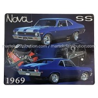 Enseigne Chevrolet Nova SS 1969 en métal